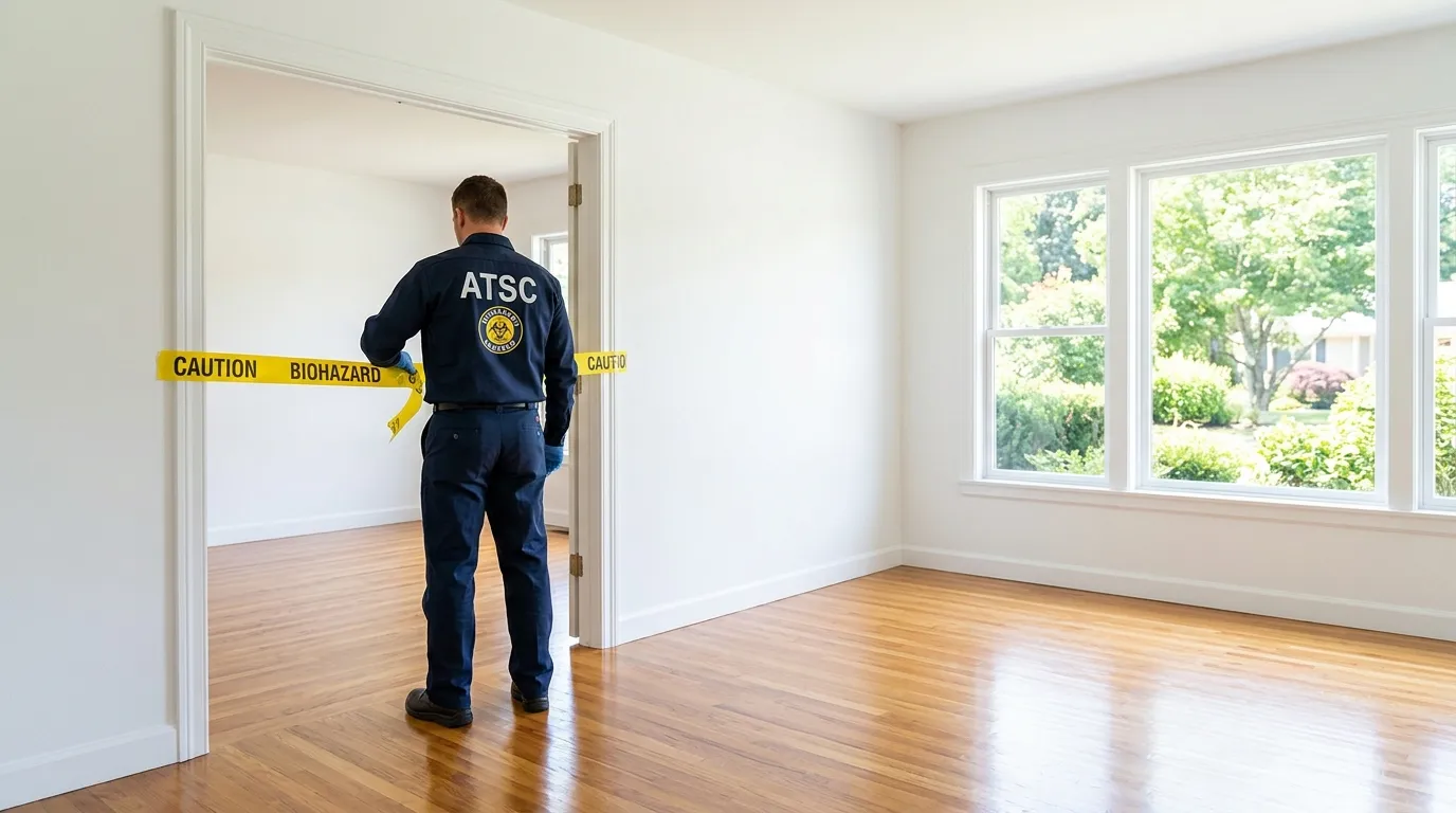 Certified biohazard cleanup crew performing Decomposition Cleanup in Monessen